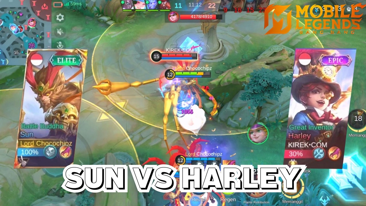 Sang Monyet melawan Sang Pesulap || (Sun VS Harley)  || POCO F6 - Mobile Legends Bang Bang