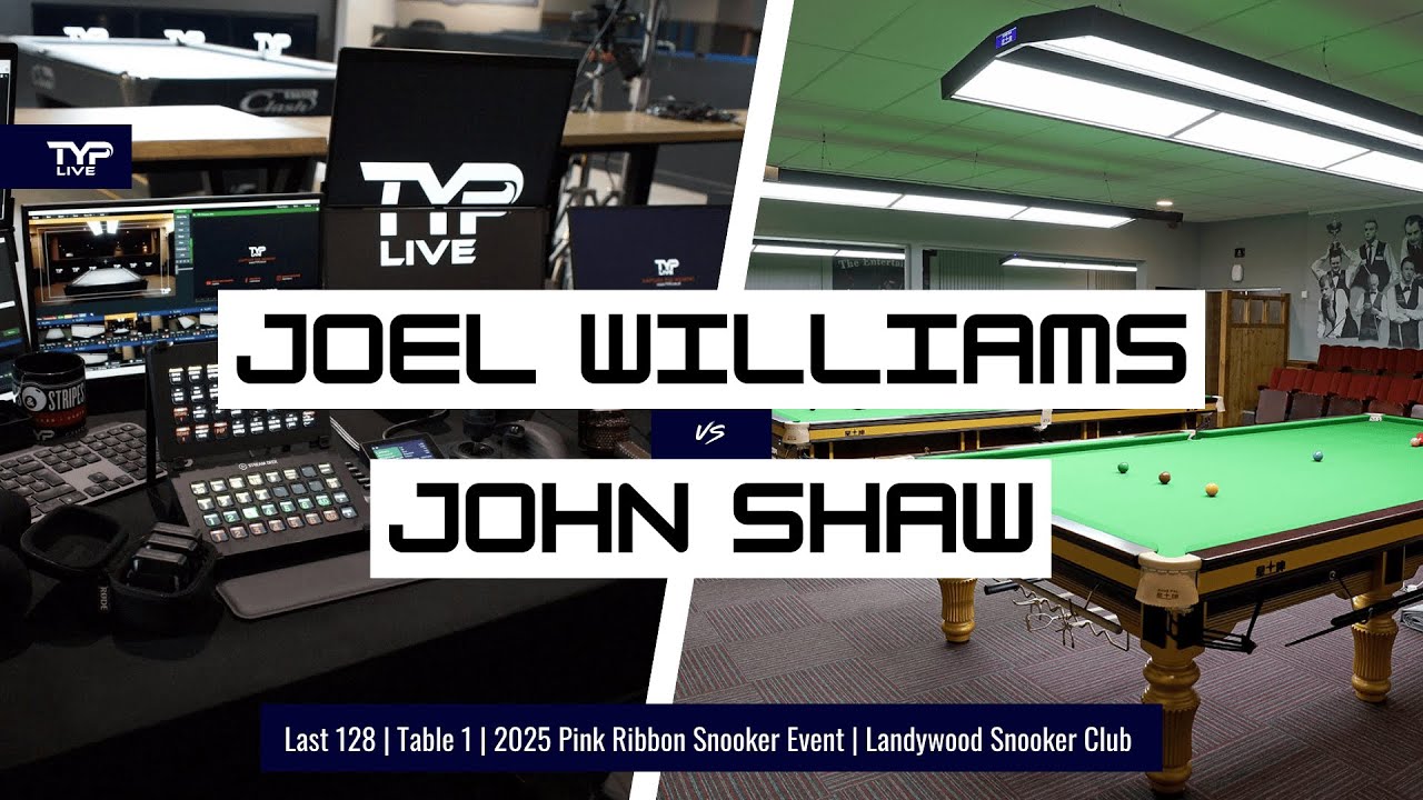 Joel Williams v John Shaw | 2025 Pink Ribbon Snooker Event | Landywood Snooker Club