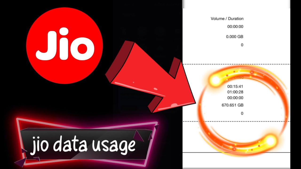 how to check how much internet data we used in jio fiber