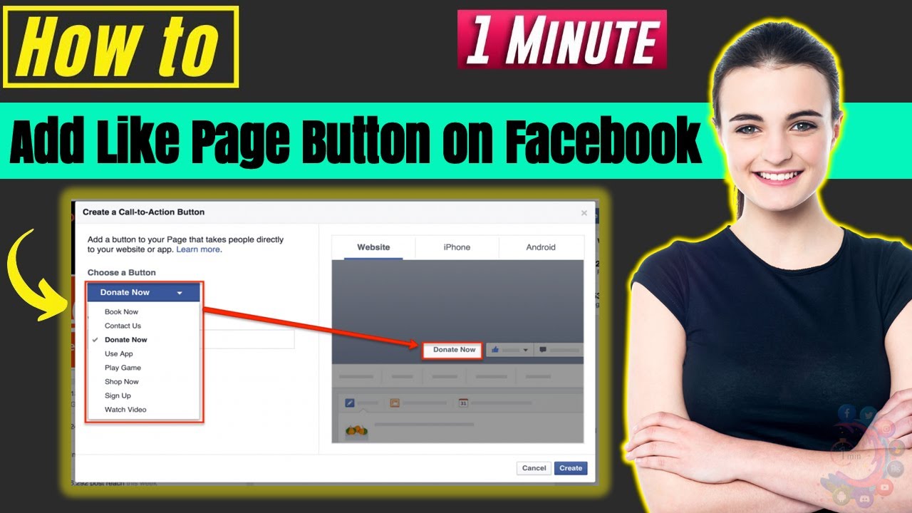 How to add like page button on facebook