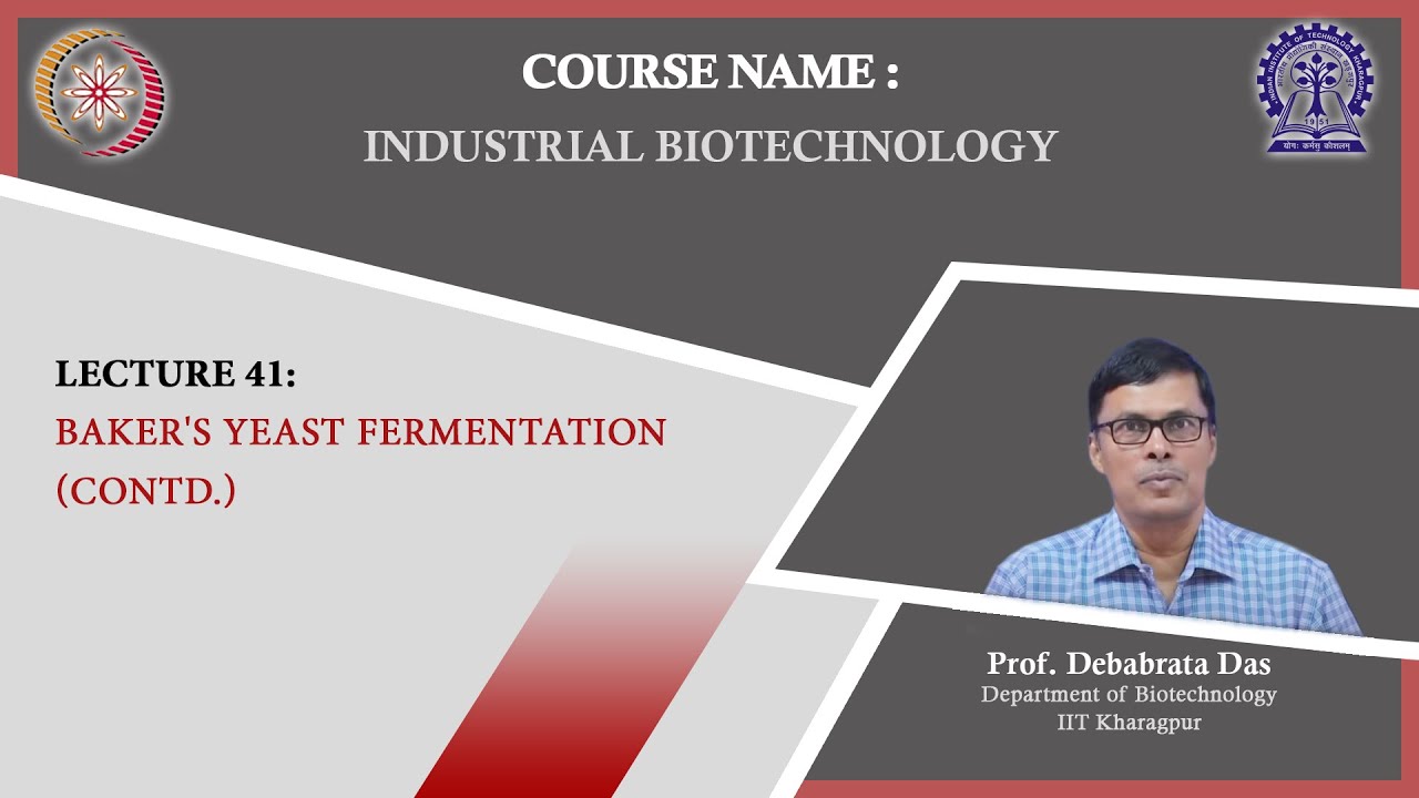 Lecture 41 : Baker's Yeast Fermentation (Contd.)