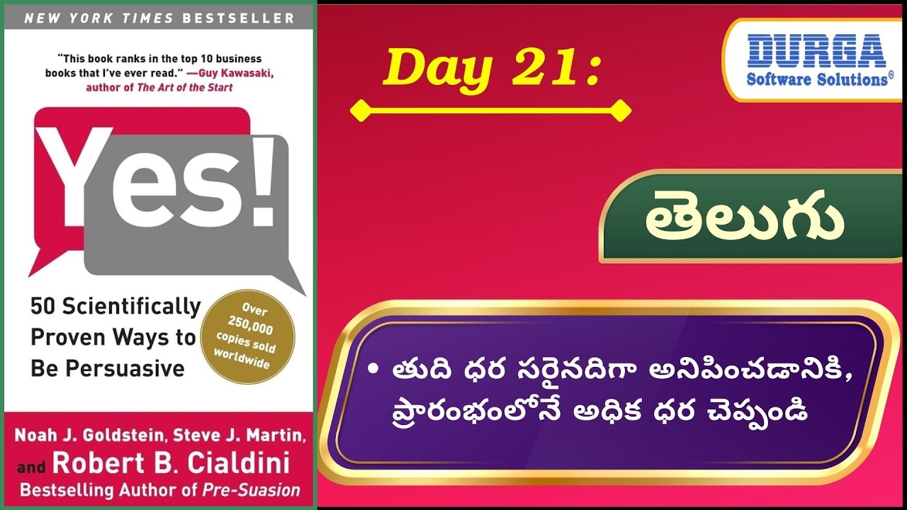 LAW  21 తుది ధర సరైనదిగా అనిపించడానికి, ప్రారంభంలోనే అధిక ధర చెప్పండి