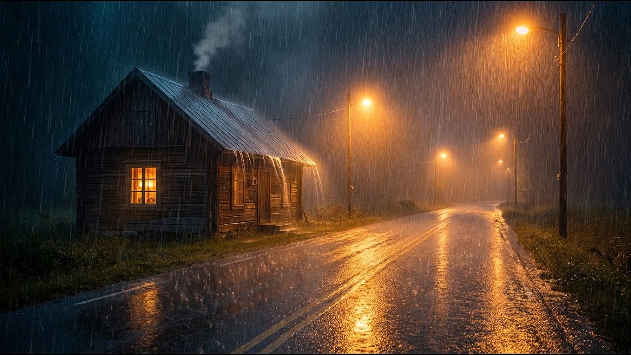 Rain & Thunder Sounds For Sleeping – Fall Asleep in Minutes With Night Rain