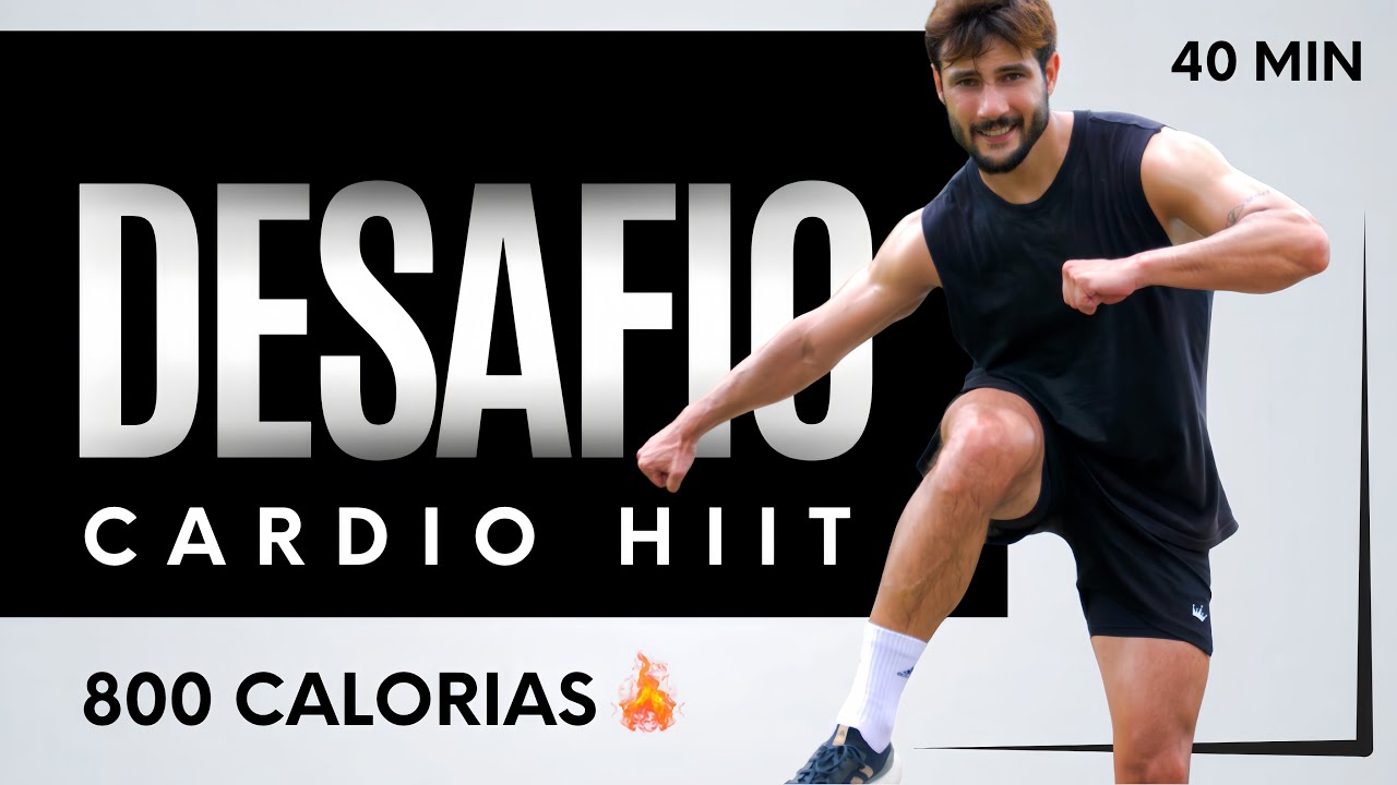 40 MIN CARDIO HIIT para gastar 800 calorias e perder barriga em casa