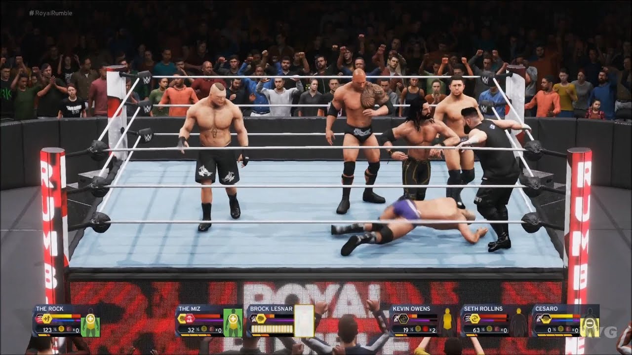 WWE 2K20 - 30-Man Royal Rumble Gameplay (PS4 HD) [1080p60FPS]