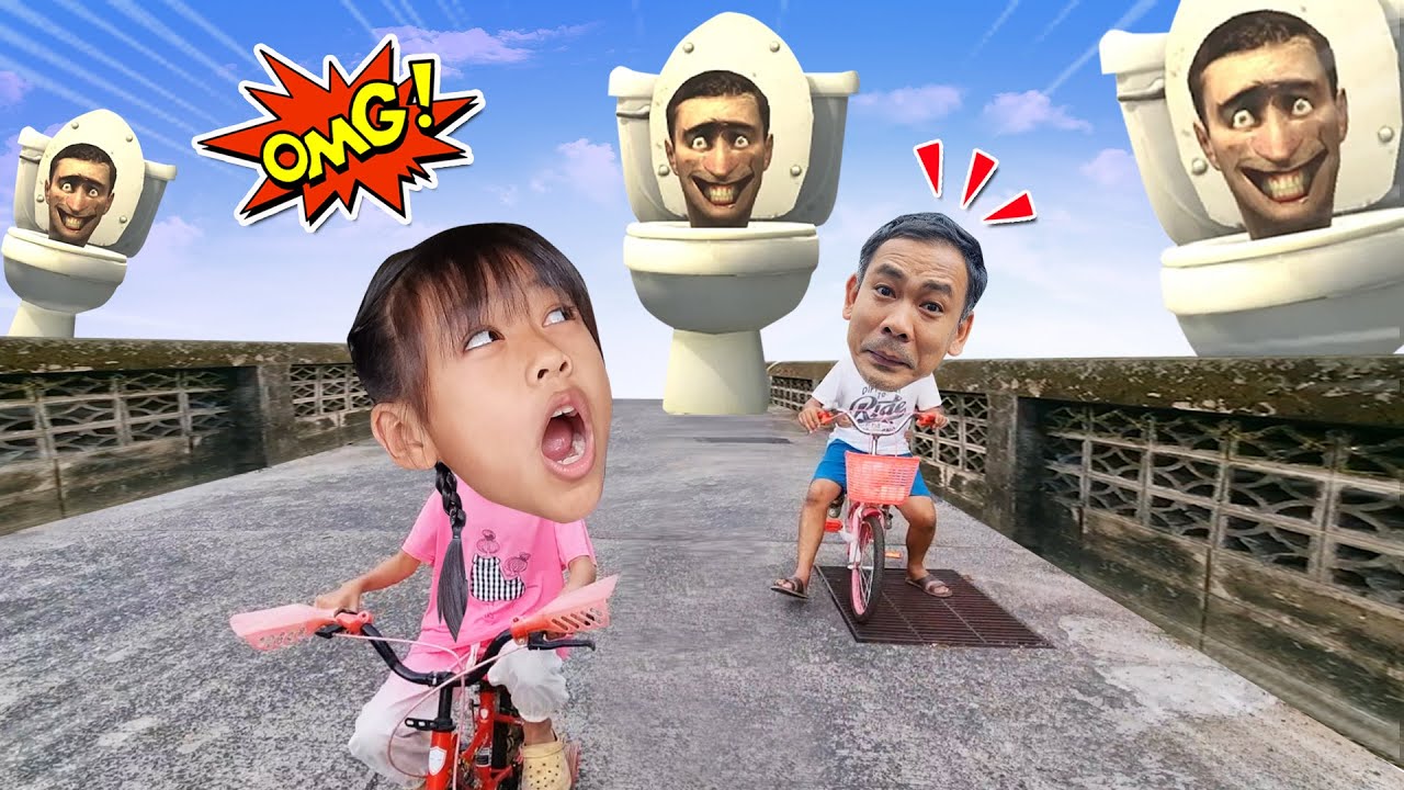 ปั่นจักรยานหนีสกิบิดี้ !? หนูดีปั่นจักรยานไปซื้อขนม เจอ Skibidi วิ่งหนีแทบไม่ทัน I หนูดีมาแล้วจ้า