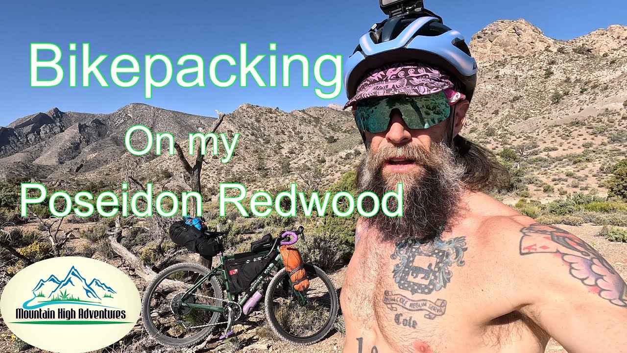 Bikepacking on the Poseidon Dropbar Redwood Adventure Gravel Bike in the Las Vegas Mountains