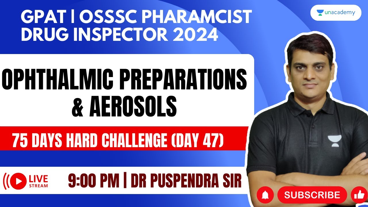 GPAT 75 Days Challenge -47 | Pharmaceutics  #GPAT 2024 #ossscpharmacist #druginspector