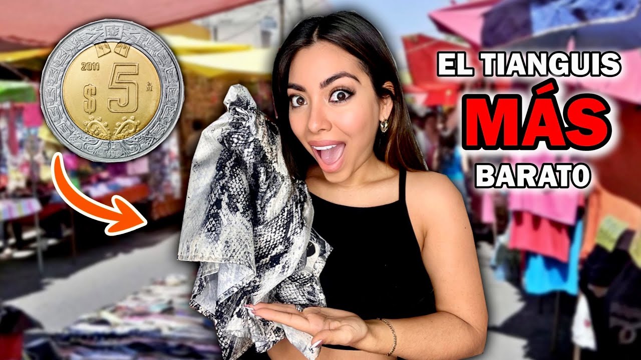 Fui al TIANGUIS MÁS BARATO! todo en $5 y $10 pesos? | Rebeca Mendiola