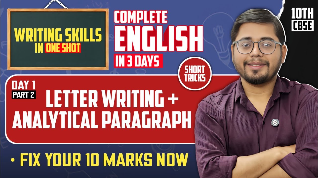 Class 10 English Letter Writing + Analytical Paragraph (Short Tricks) | Day 1 Part 2 | 2026