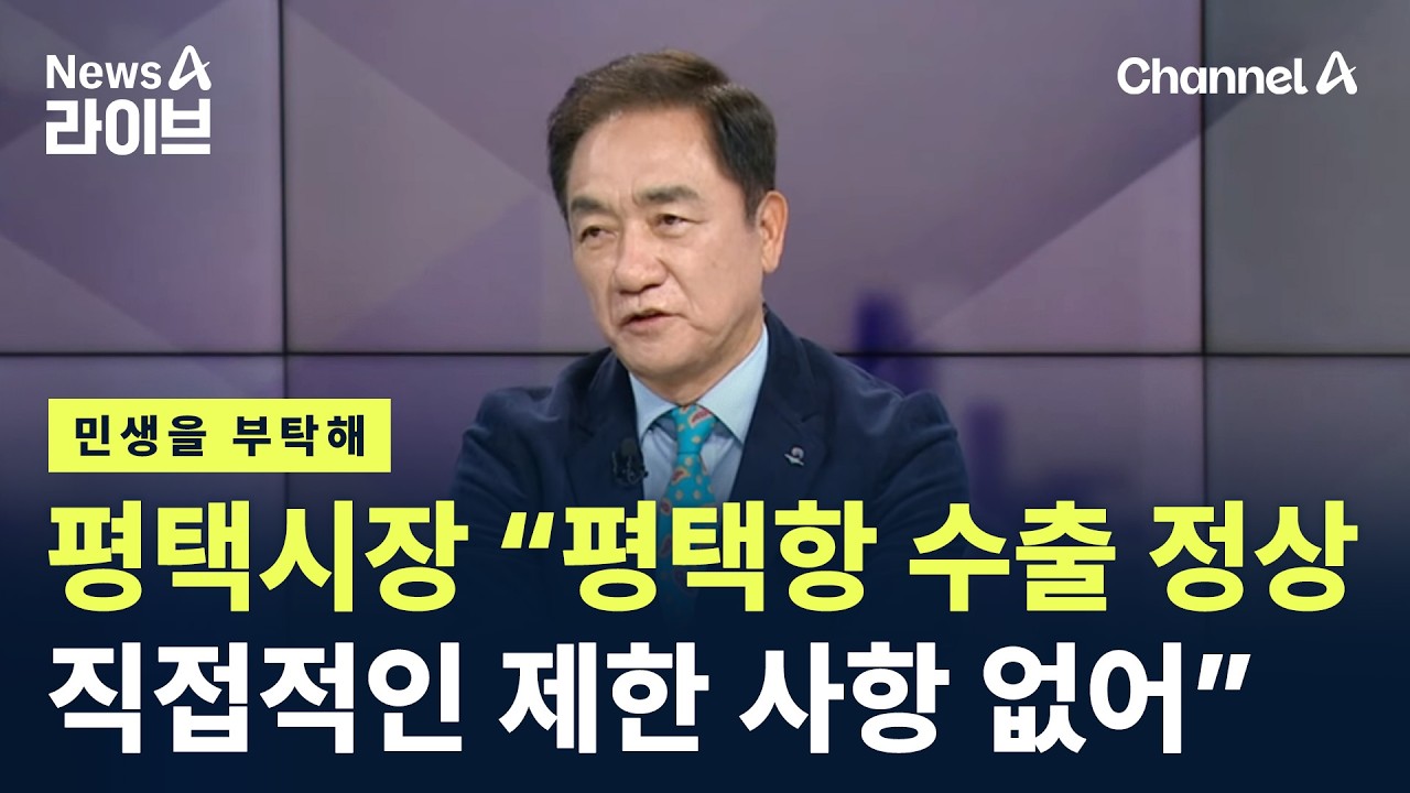 [민생을 부탁해]정장선 평택시장 “평택항 수출 정상…직접적인 제한 사항 없어” / 채널A / 뉴스A 라이브