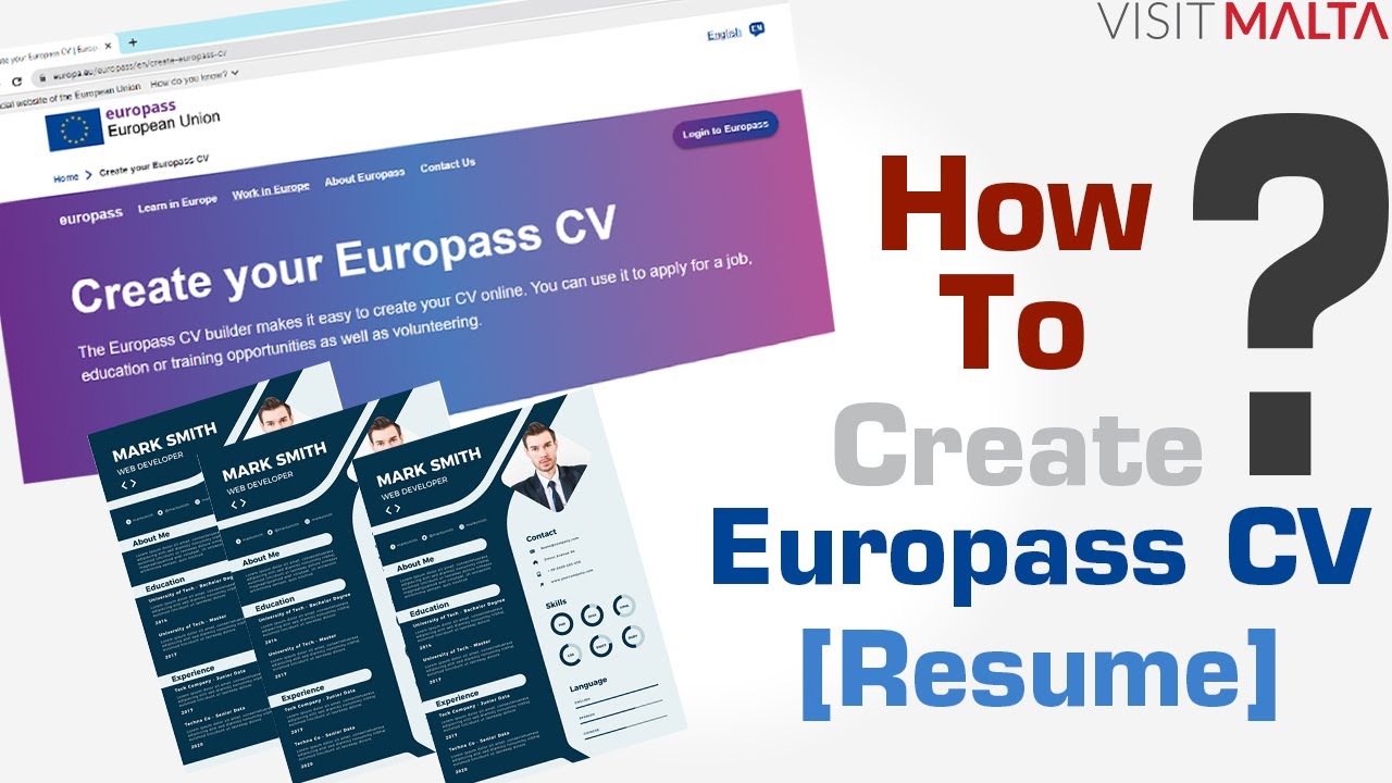 How To Create  Europass CV, Why Europass CV Needed, Europass Benefits, Euro Curriculum Vitae Online