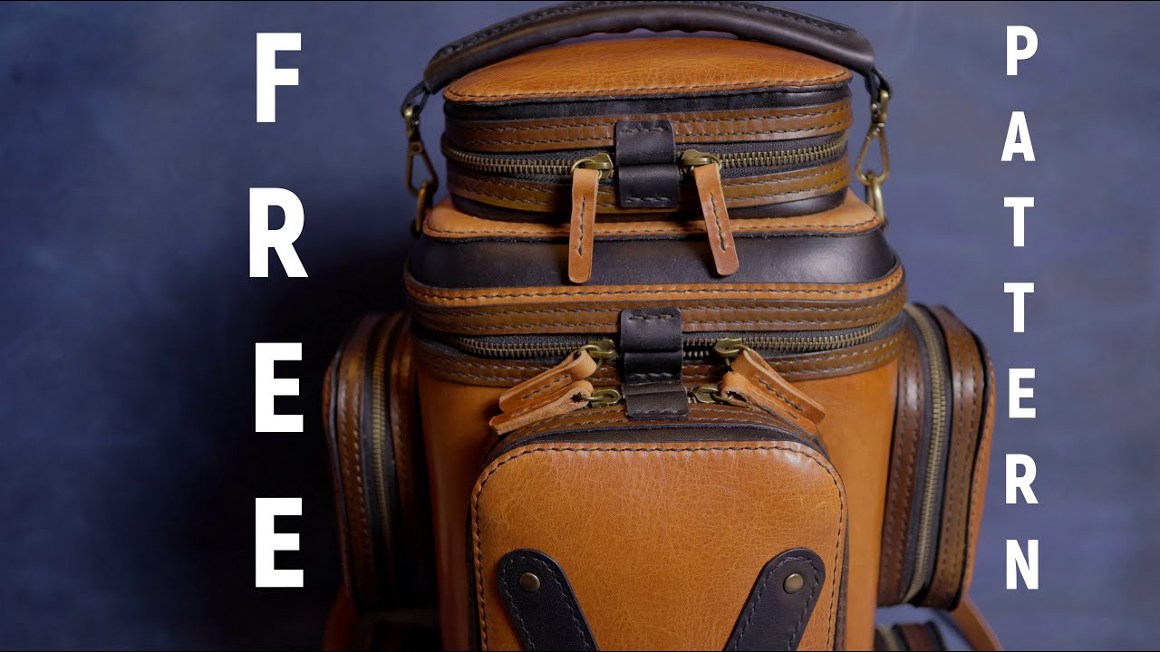 leather craft.Free pattern.Bushcraft,Edc,Travel or Everyday carry backpack pattern.