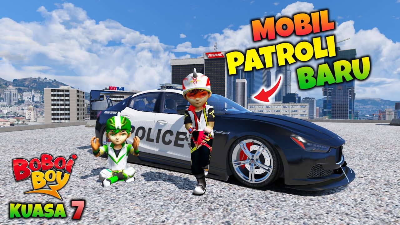 BOBOIBOY SUPRA DAPAT HADIAH MOBIL PATROLI POLISI BARU DAN KEREN - GTA 5