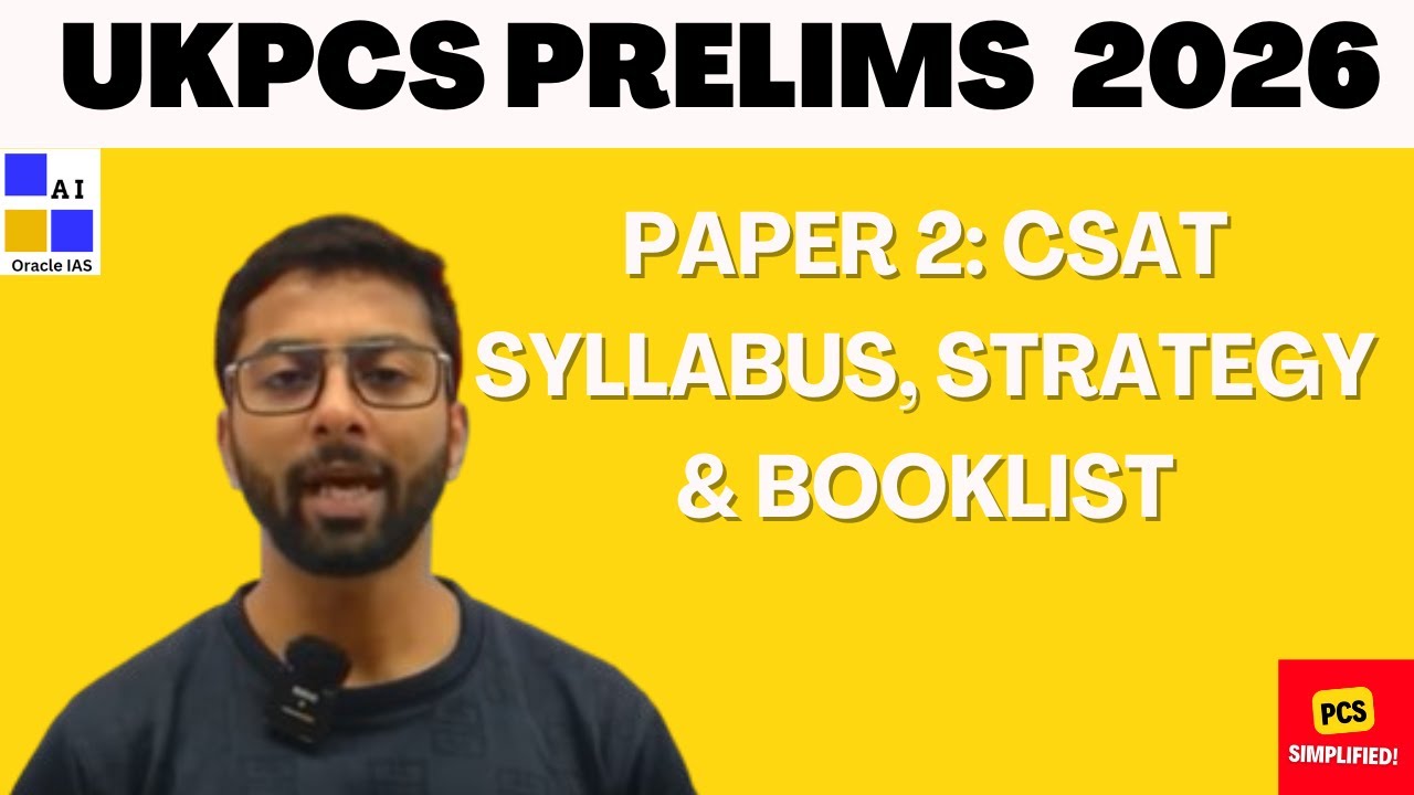 UKPCS Prelims 2026: CSAT - Syllabus, strategy and booklist #ukpsc