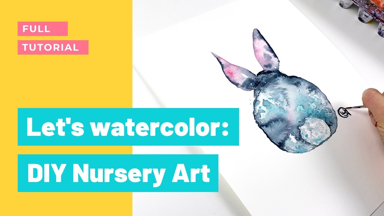 DIY Nursery Painting - How To Paint A Cute Bunny