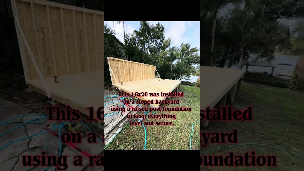 Building a 16x20 Shed on a SLOPED Yard 😳