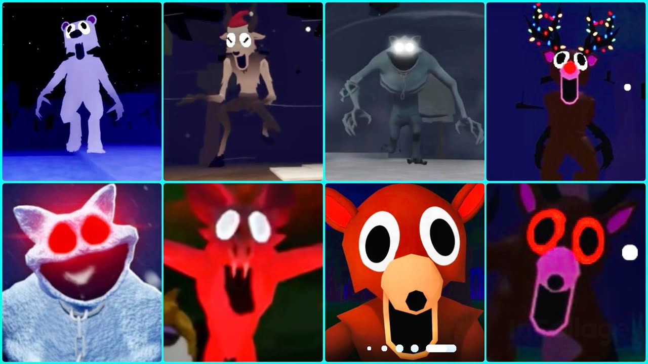 99 Nights In The Forest - Arctic Vs Goat Vs Island vs Deer and Other Different Jumpscares 