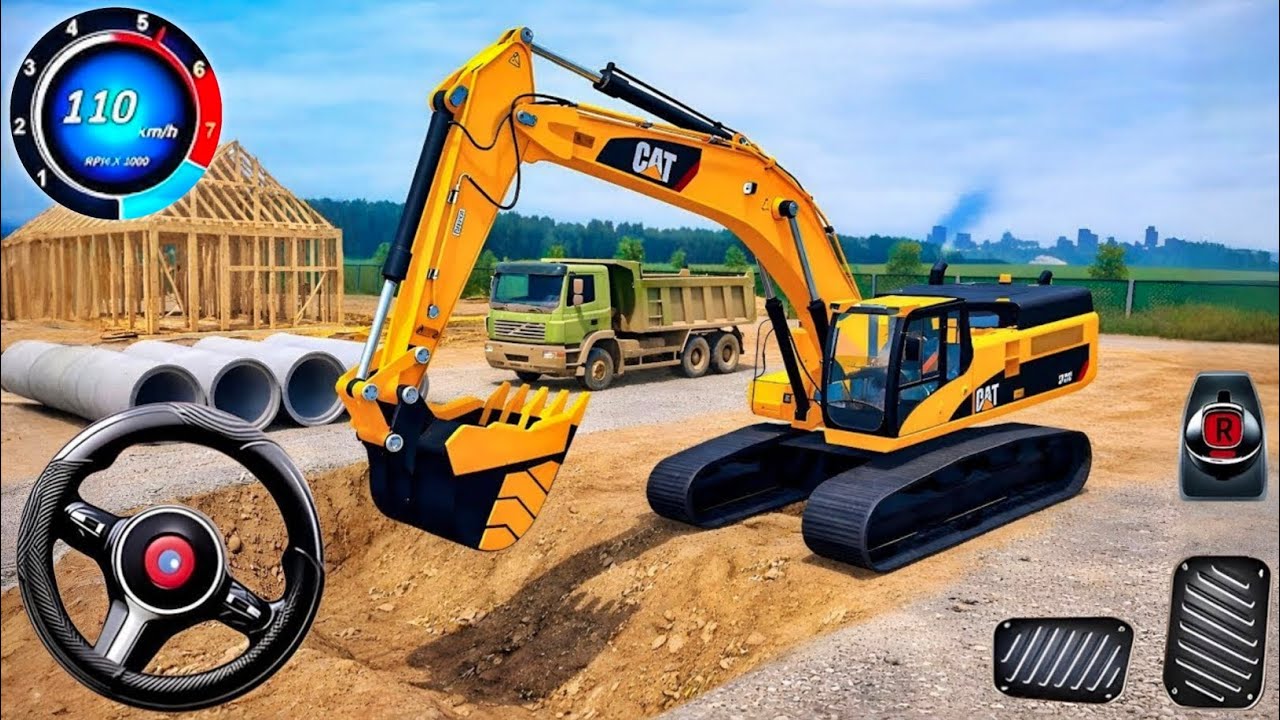 🔥New Large City Road Construction Gameplay 🚧 - JCB Road Construction Simulator 3D - Android Gameplay