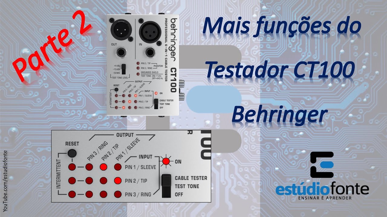 Mais funções do testador CT100 da Behringer - Review (parte 2)