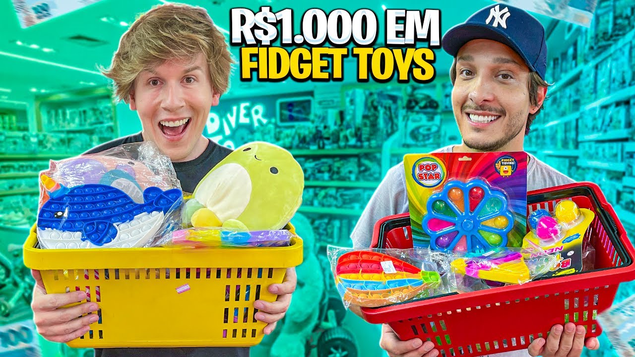 DESAFIO GASTE 1000 REAIS NA LOJA DE FIDGET TOYS EM 3 MINUTOS OU PERCA TUDO | TIO LUCAS E GEAN