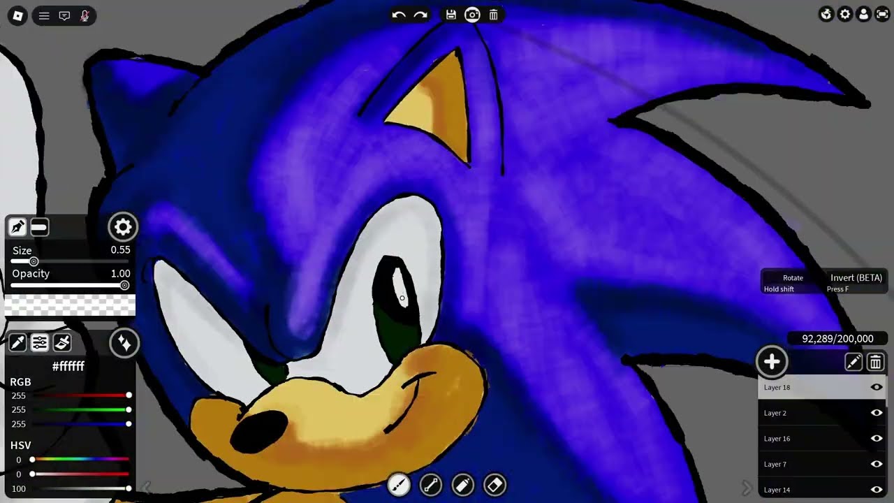 sonic speedpaint drawspace roblox