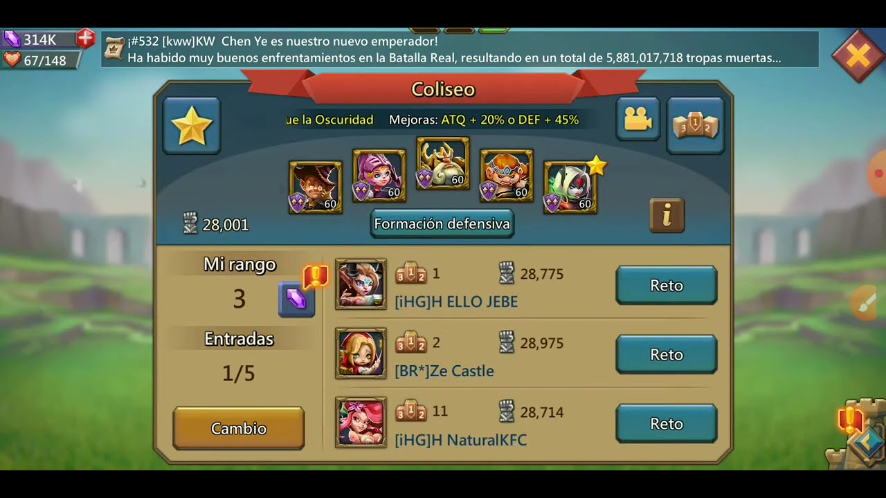 HÉROES F2P y TIPS para SUBIR en COLISEO | LORDS MOBILE EN ESPAÑOL