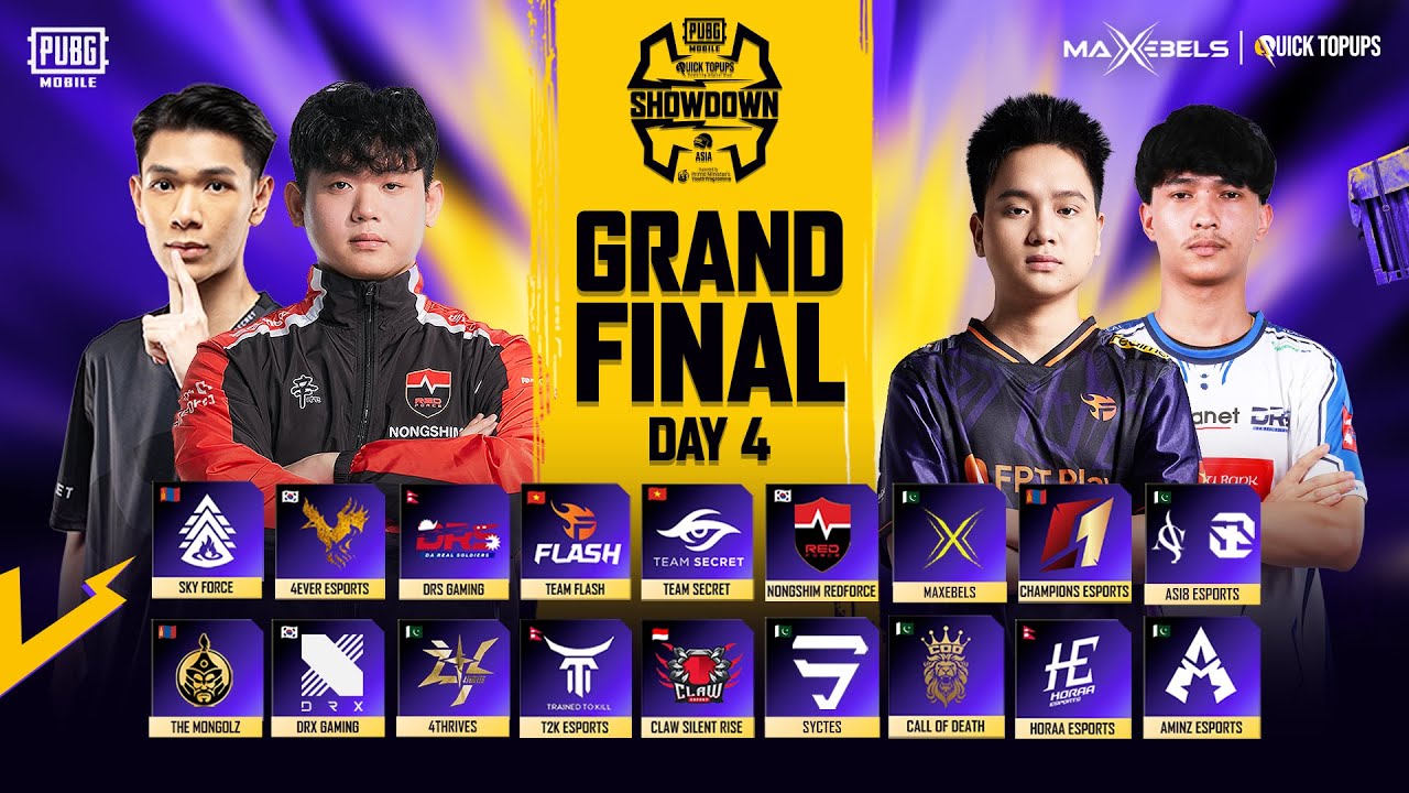 2026 PUBG MOBILE QUICKTOPUPS SHOWDOWN  | GRAND FINALS DAY - 4 | Ft. 