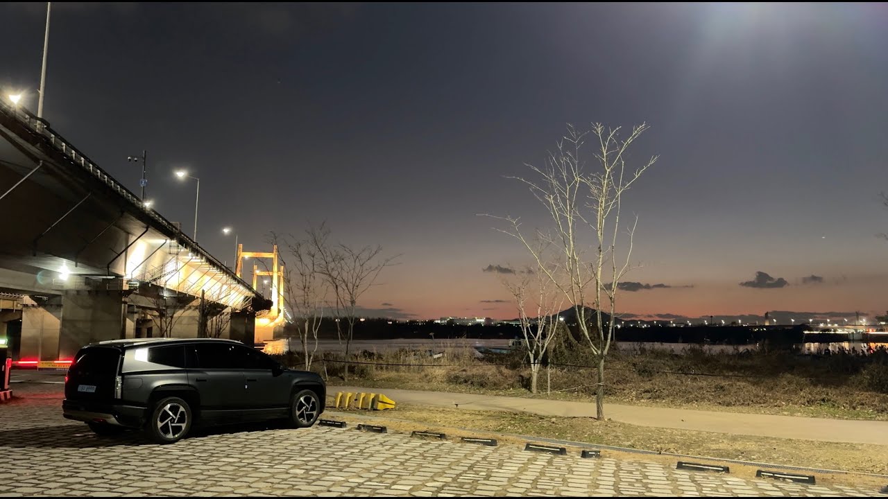 한강 뷰 스텔스 차박 l 차 안에서 스테이크 요리하기 l 행주나루터 l 현대 아이오닉9 l Solo Camping l korea camping