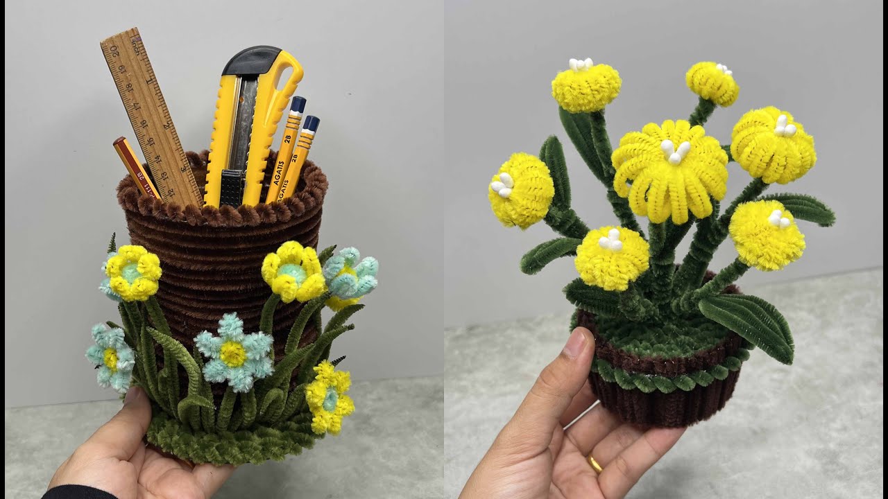 Plastic Botltle & Pipe Cleaner Ideas | Ide menarik dari Botol Plastik dan Kawat Bulu