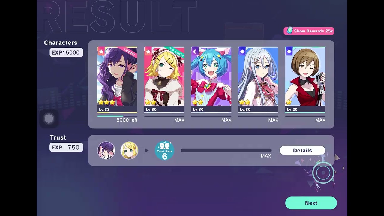 Jack pot sad girl on pjsk on all levels ￼except for append