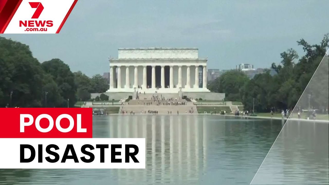 Ремонт зеркального пруда Трампа пошел не по плану | 7NEWS