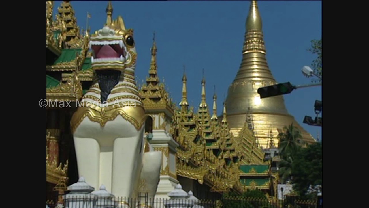 Burma Rangoon Pagoda People Temple  Cultural Scenes