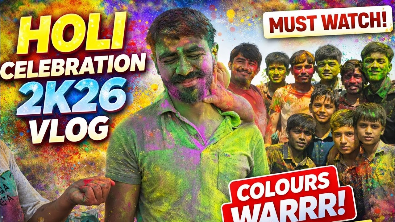 Holi Celebration 2K26 In Village 🔥| Ganv Ki Sabse Mast Holi 😱| Full Colour Blast Vlog | Karan Jangid