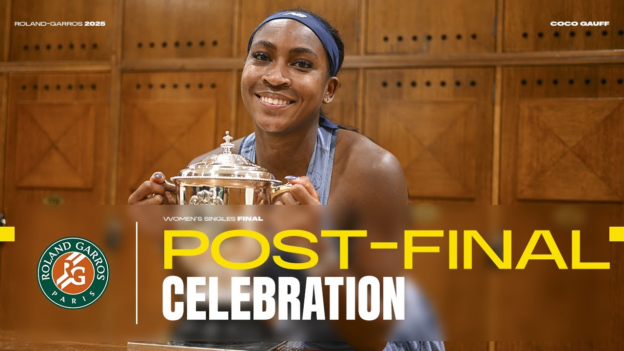 Gauff post-final celebration | Roland-Garros 2025