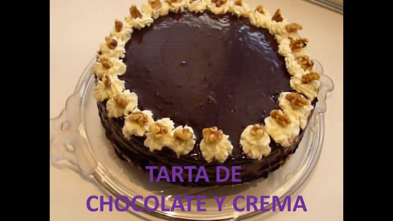 Tarta de chocolate y crema