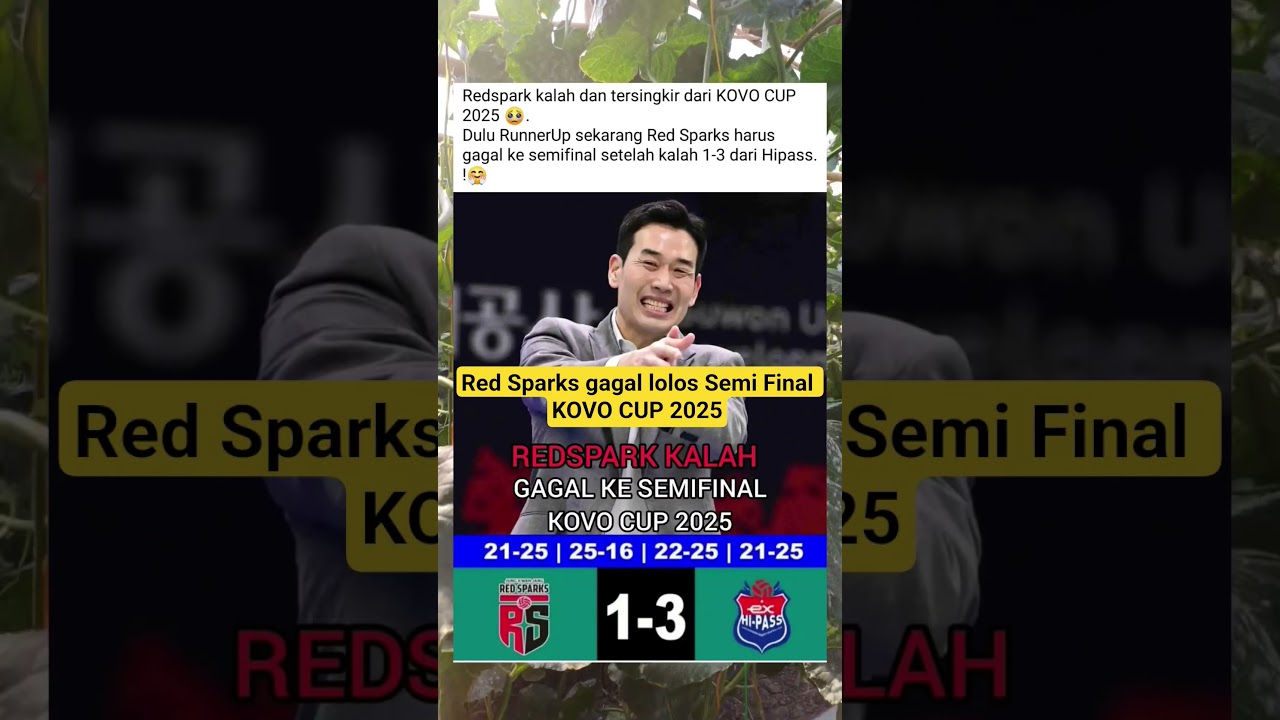 Red Sparks failed to qualify for the Semi Final of KOVO CUP 2025 #shorts #redsparks #kovocup #vol...