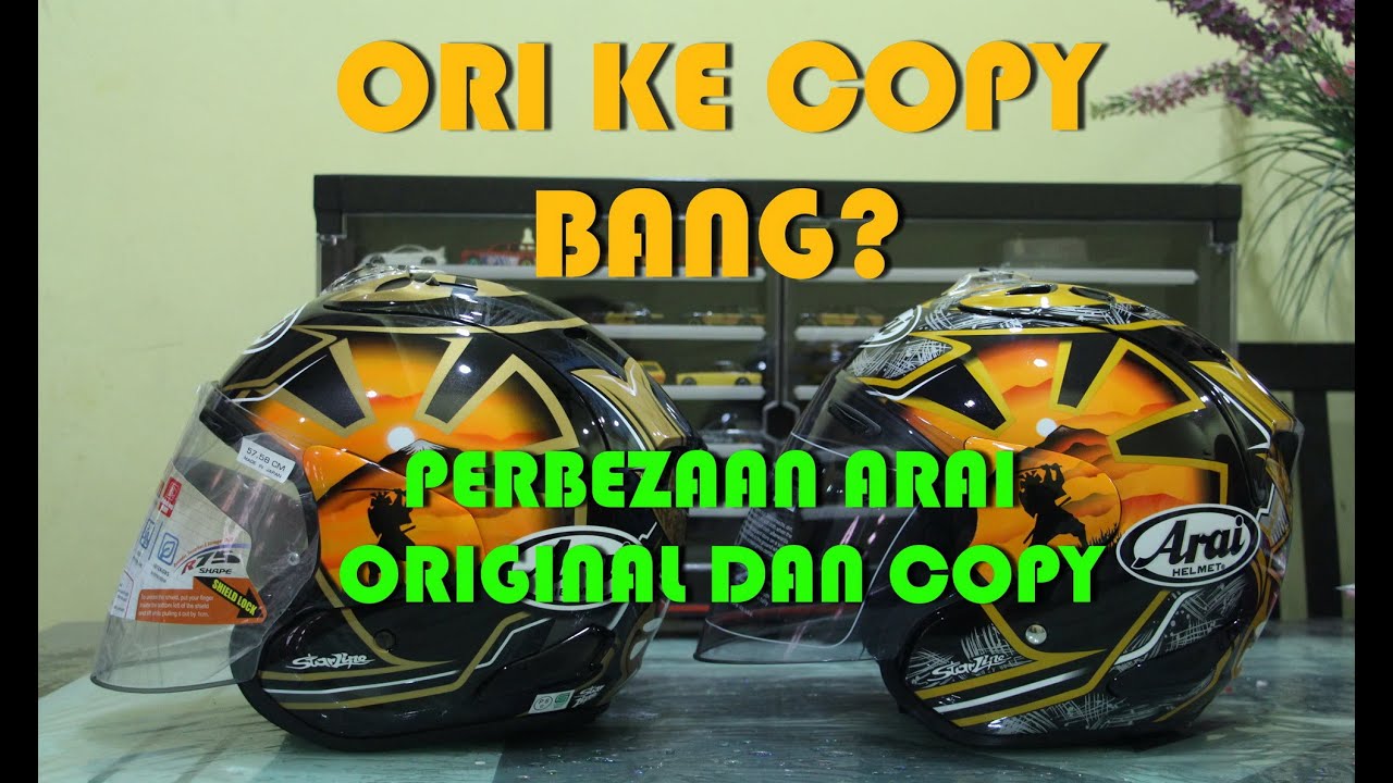 Perbezaan Helmet Arai Dani Padrosa Samurai Original vs copy/fake/counterfeit