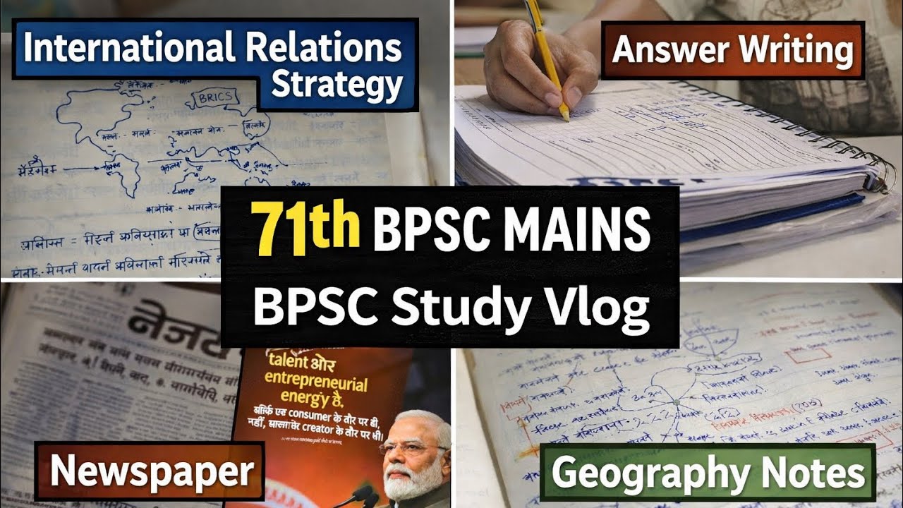 71st BPSC Mains Preparation Study Vlog | A Day in My Life | Answer Writing Practice #bpscmains2025