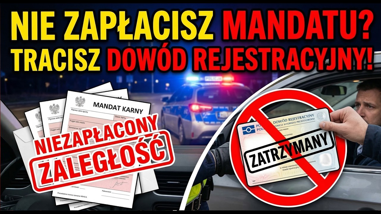 NIE ZAPŁACIŁEŚ MANDATU? ZABIORĄ CI DOWÓD W 5 MINUT!