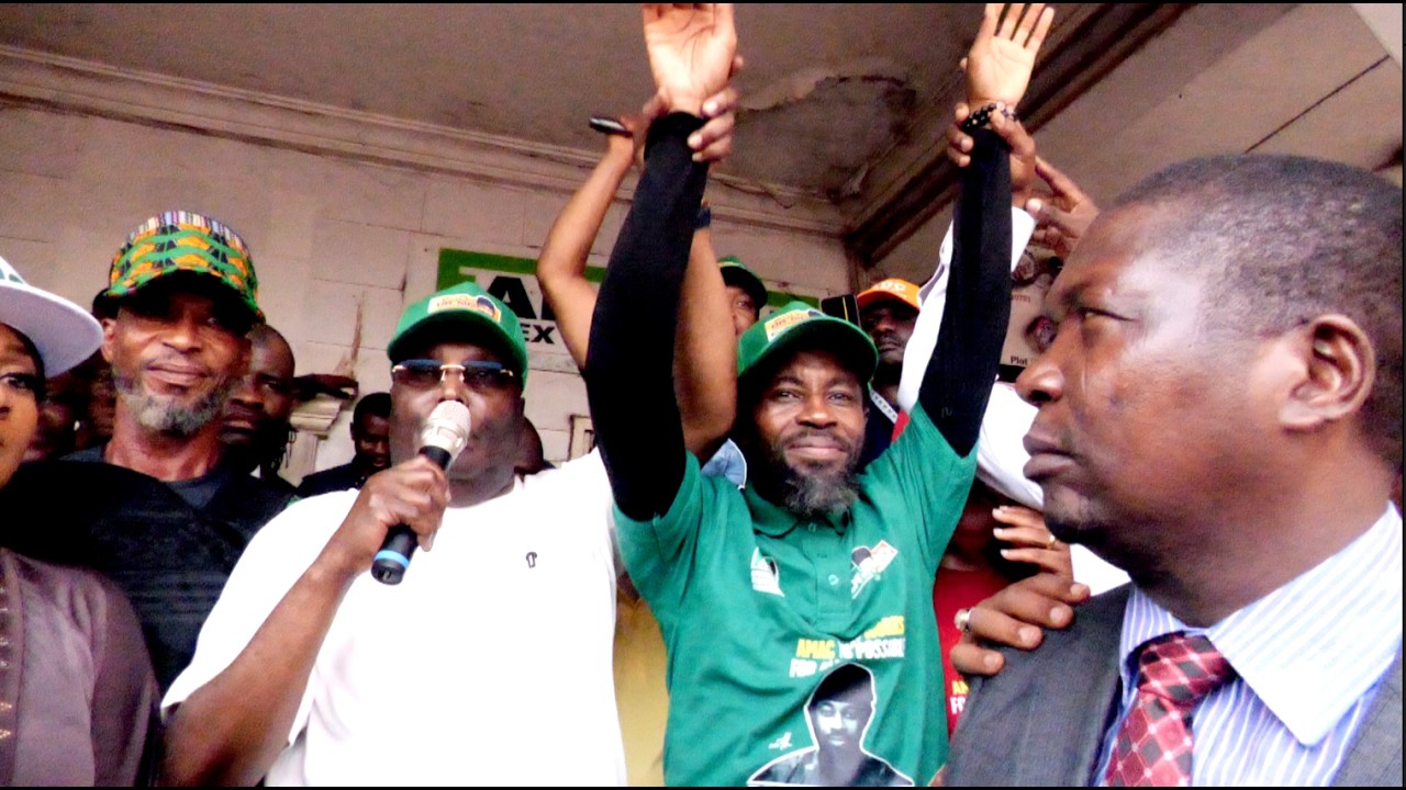 AMAC Council Polls: Atiku Campaigns In Gwagwalada For Moses Paul As Crowd Chants Sai Atiku