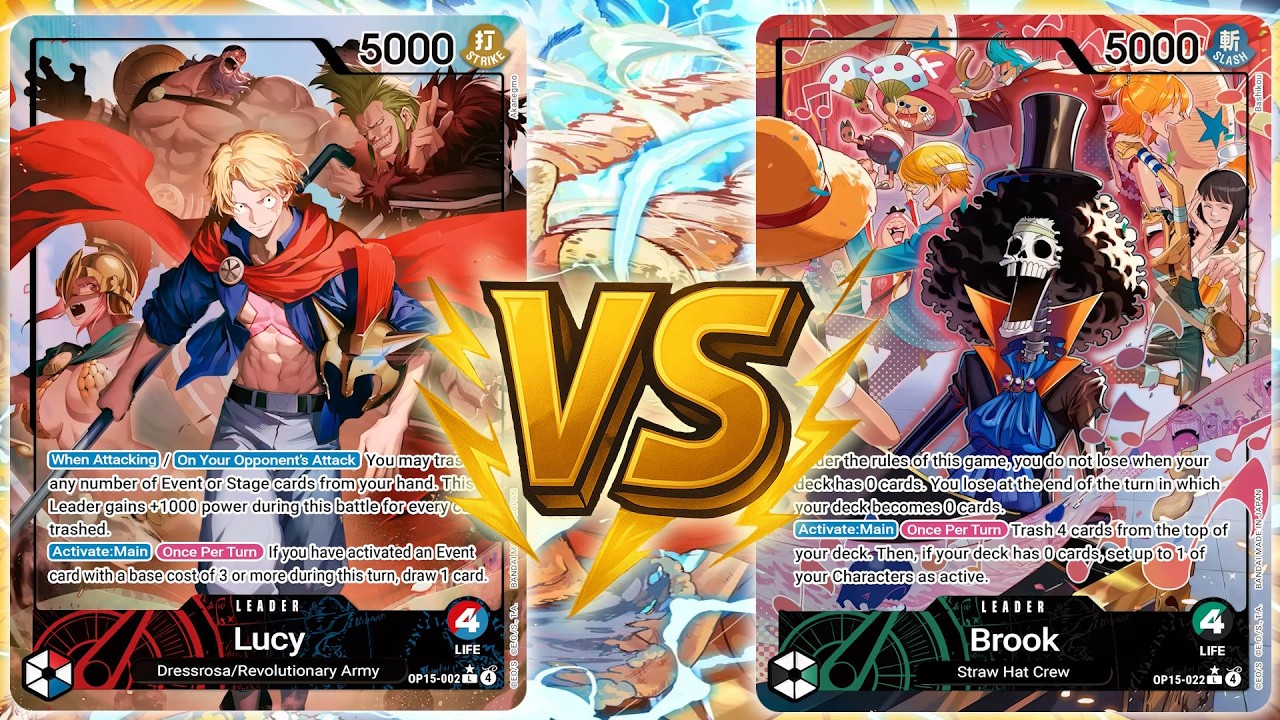 UR Lucy vs G Brook | OPTCG Sim Gameplay | OP15