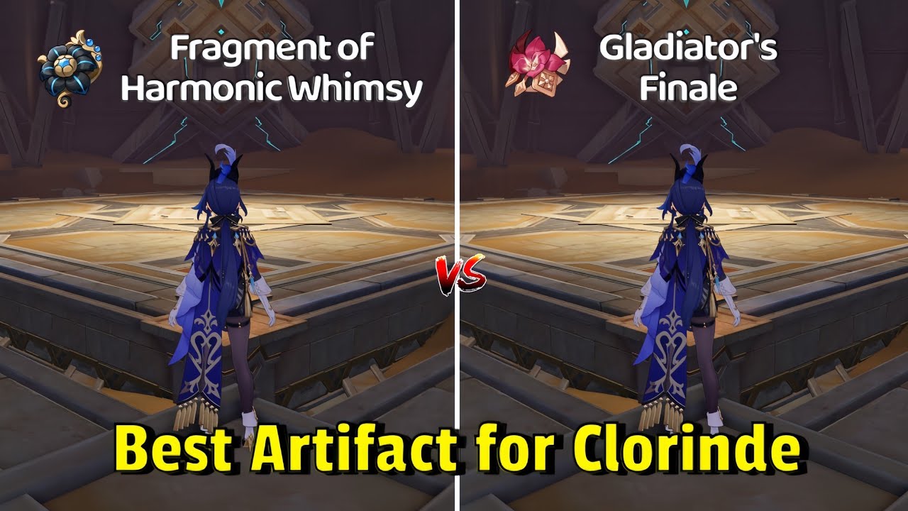 Clorinde Build - 4pc Fragment of Harmonic Whimsy vs 4pc Gladiator Comparison - [Genshin Impact]