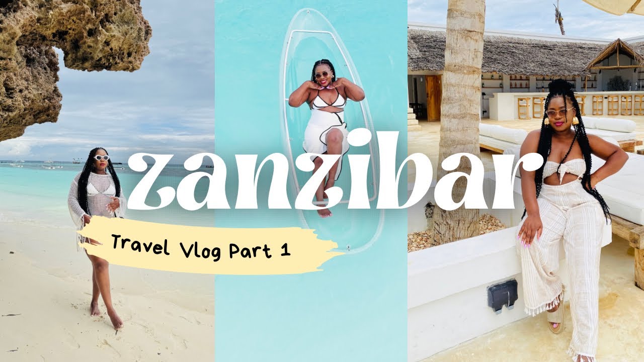 Zanzibar Vlog  pt 1 | Le Saint tropez | Clear Kayak | Swim with turtles |Mnemba Island |SA YouTuber
