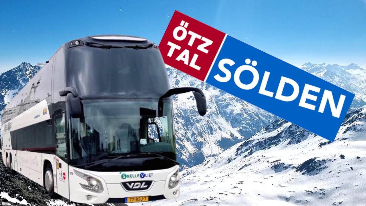 MET DE TOURINGCAR OVER DE FERNPAS NAAR SÖLDEN IN HET ÖTZTAL. EN GENIETEN OP GROTE HOOGTE !