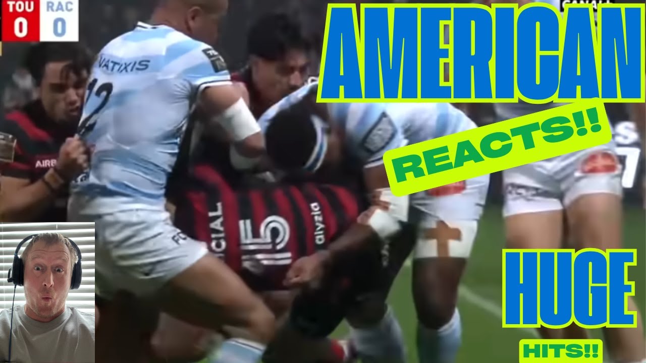 American Reacts HUGE Rugby Hits!!!!