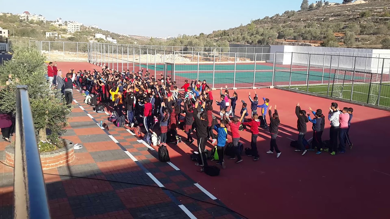 الطابور الصباحي..فقرة  الايروبكس نشاط رياضي