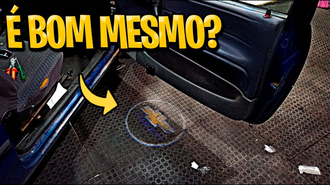 COMO INSTALAR PROJETOR DE PORTA EM QUALQUER CARRO
