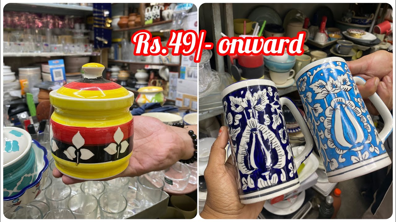 Hidden Gem of Ceramic & Glassware @ Chickpet Bangalore | Courier Avl #glassware #ceramic #kitchen