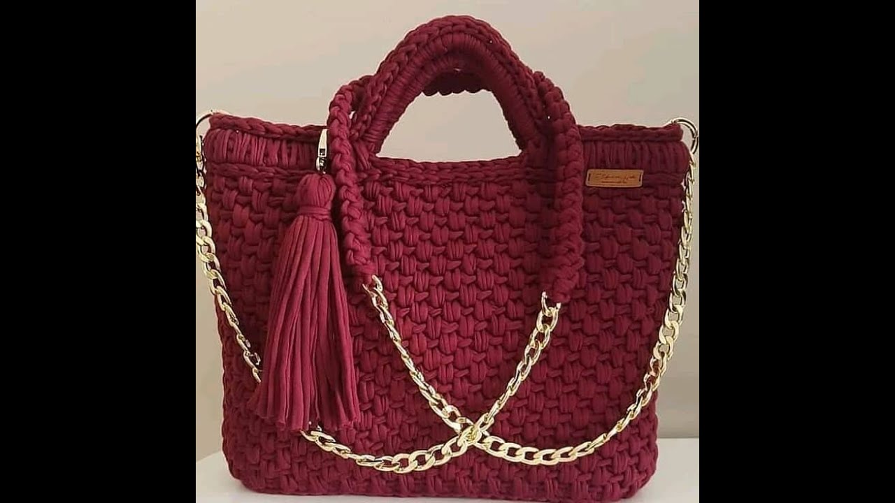كروشيه شنطه بخيط الكليم  للمبتدئين بدون قاعدة بيضاويه سهله وبسيطه  How to crochet bag -bag crochet